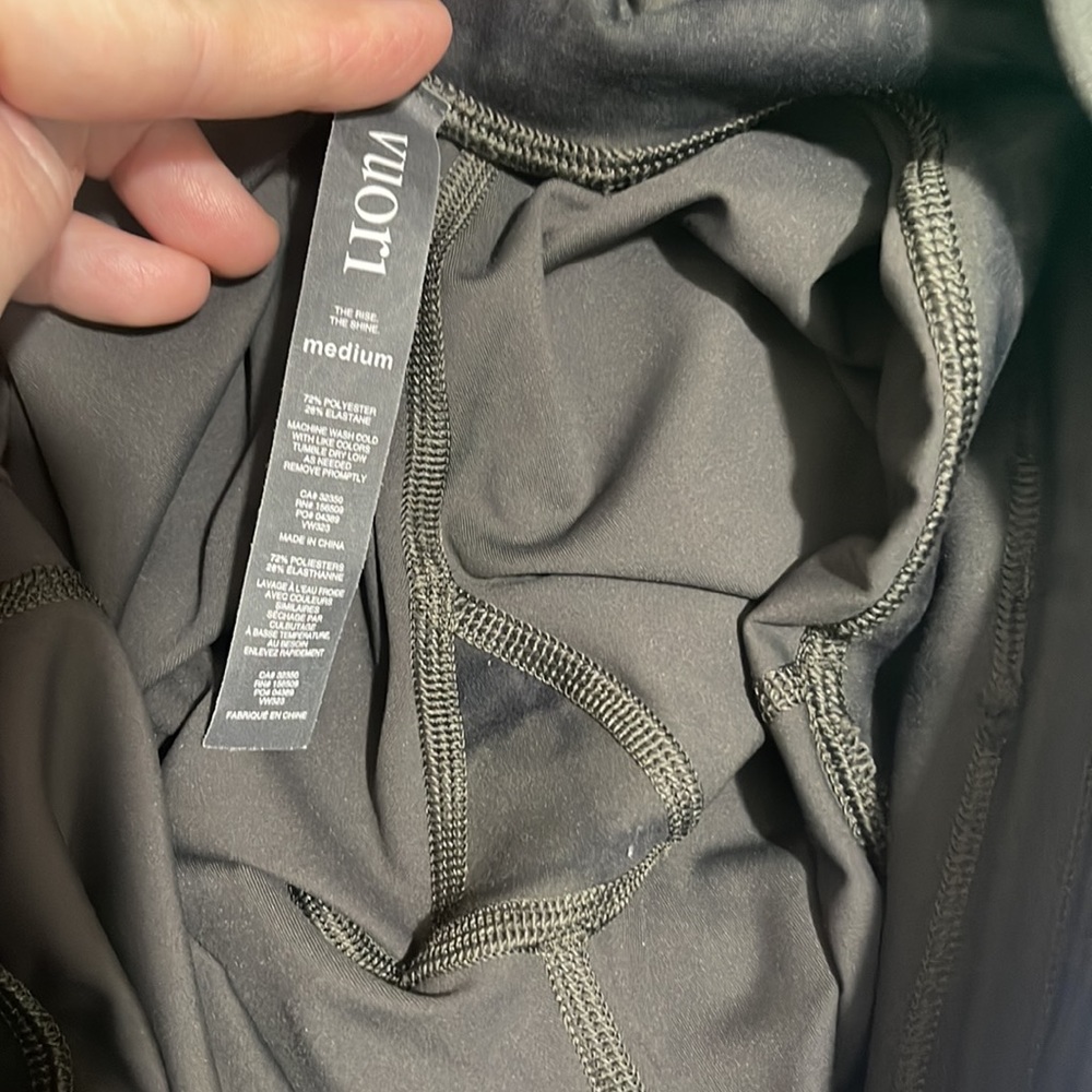 Vuori Black and Gray Striped Leggings - Picture 8 of 8